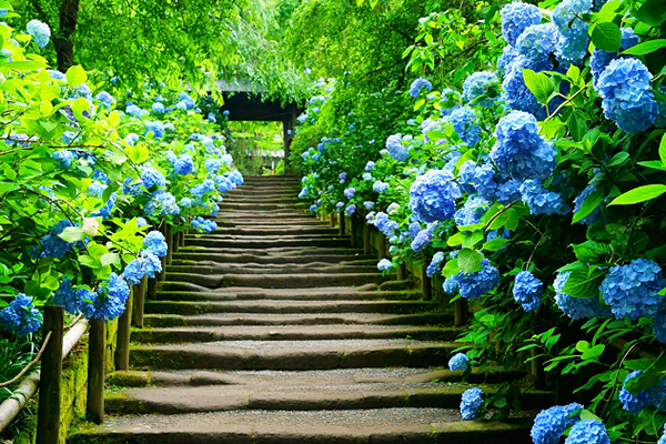 绣球花海步道好浪漫赏花名所紫阳花寺