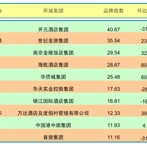 2014年7月中国酒店业国内高端品牌发展报告