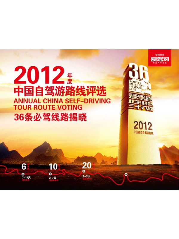 2012年度中国最受欢迎36条自驾游路线正式揭晓