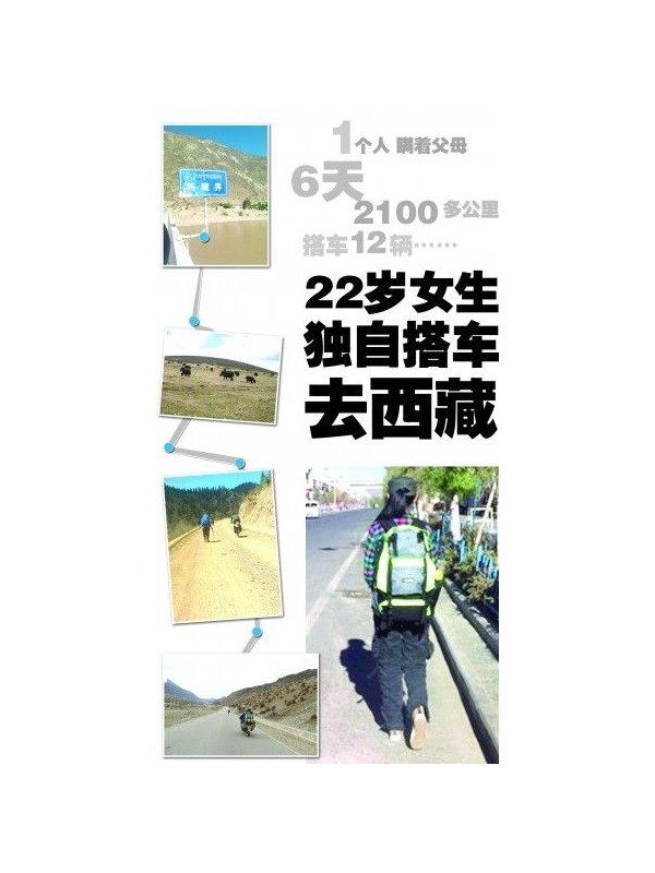 22岁女生瞒着父母独自搭车去西藏
